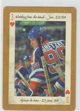 The Great One Playing Cards Wayne Gretzky (Watching From The Bench Jan.23/84)