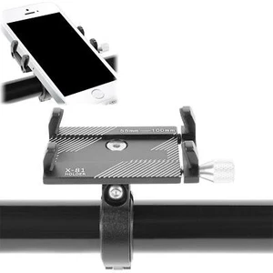 Black Aluminum Motorcycle Bike Bicycle Holder Mount Handlebar For Cell Phone GPS - Photo 1 sur 20
