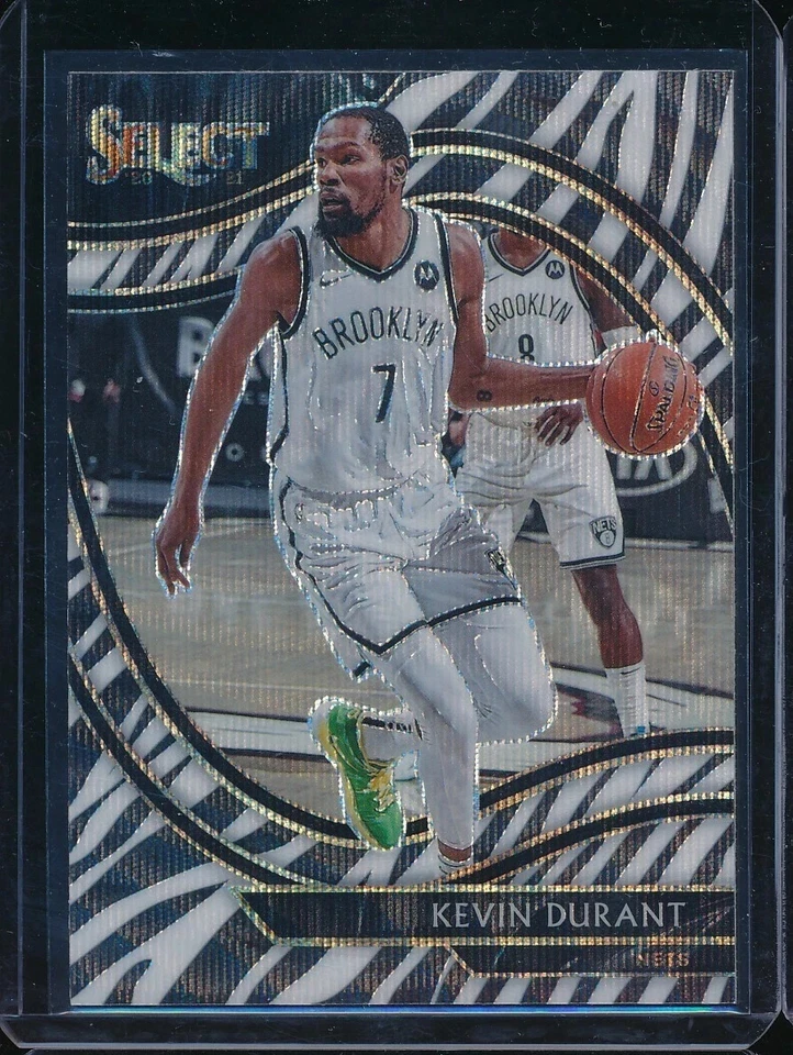 2021 Panini Select #259 Kevin Durant Zebra SSP Case Hit Courtside Jersey Match - Image 1 of 1