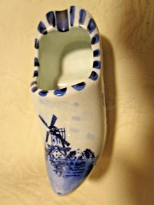 Vintage Delft Blue Holland Porcelain Dutch Clog Shoe Hand Painted- - Picture 1 of 3