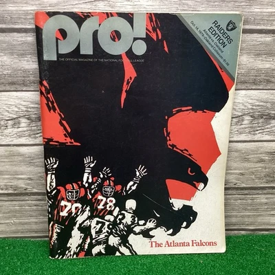 PRO! FOOTBALL Vintage Original PROGRAM - ATLANTA VS. OAKLAND Oct 14, 1979 - Image 1 of 4