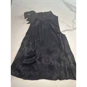 Moulinette Soeurs Anthropologie Top Blouse Black Sleeveless Neck Bow Tie 12 NWT - Picture 1 of 13