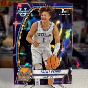 Trent Perry 2024-25 Bowman 1st University Purple Lava Refractor RC ⭐️ MINT GEM? - Picture 1 of 2