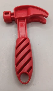 Vintage Red Plastic Little Red Toy Tool Hammer Replacement  - Picture 1 of 6