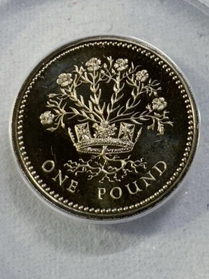 1986 Great Britain 1 Pound Proof Graded PR 68 DCAM by ANACS Irish Flax - Image 1 of 4