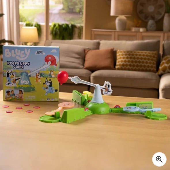 Bluey Keepy Uppy Game Motorized Toddler Game with Bingo and Chilli Character