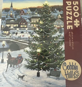 Puzzle Albero di Natale 500 Pezzi Cobble Hill 19”/27” Nuovo Sigillato - Foto 1 di 6