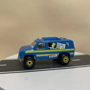1990 Hot Wheels Simpsons Family Camper Van #9113 Scene Machines Blue/Yellow NM - Picture 1 of 12