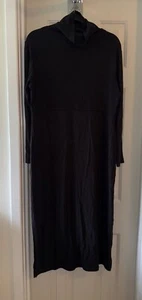 WOMEN WITH CONTROL Reg Finespun Jersey Tummy Control Midi Dress BLACK sz MEDIUM - Picture 1 of 3