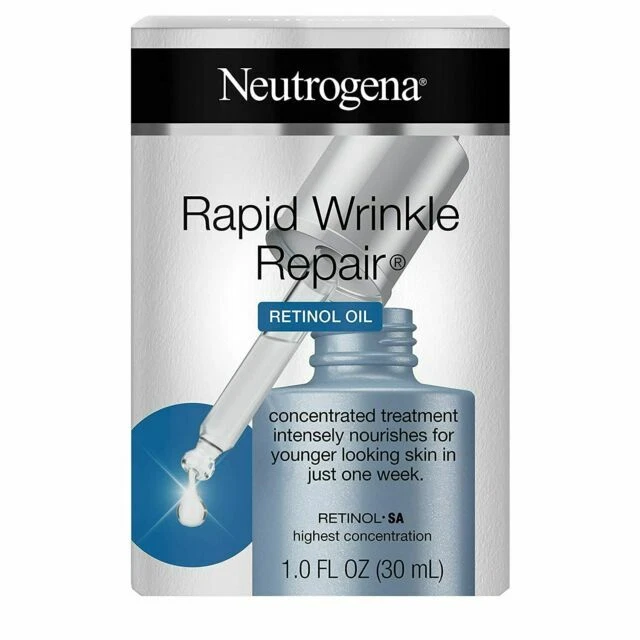 Neutrogena Rapid Wrinkle Repair Face Oil Retinol Serum 1.0oz. - 2 Pieces