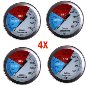 4Pack 2" Temperature Thermometer Gauge Barbecue BBQ Grill Smoker Pit Thermostat - Picture 1 of 11
