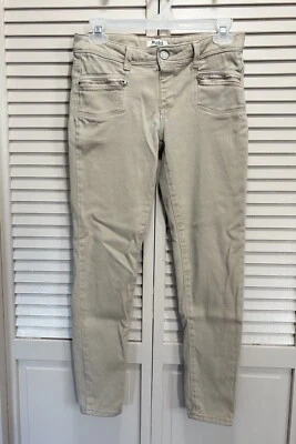 Pantalones Mudd Niñas Tostados Talla 10 Elastizados Bolsillos Ajustados Tiro Bajo Adolescente Cremallera Foto 1 de 4