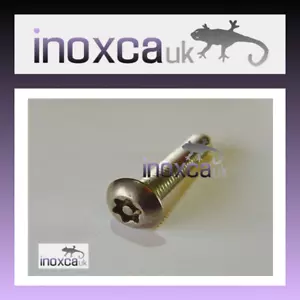 M6 BUTTON HEAD SCREWS TORX PIN ANTI-TAMPER A2 STAINLESS STEEL T30 TX30 TT30 - Picture 1 of 1