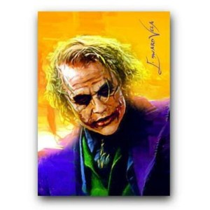 2015 THE JOKER - HEATH LEDGER # 5 ORIGINAL PRINT ART SKETCH CARD ARTIST SIGNED