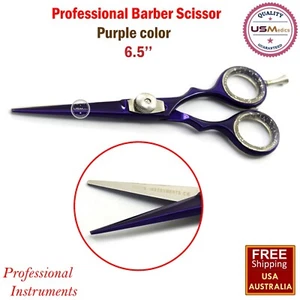 Haircutting Barber Saloon Purple Color Scissor 6.5 inch Stainless Steel Beaden® - Picture 1 of 5
