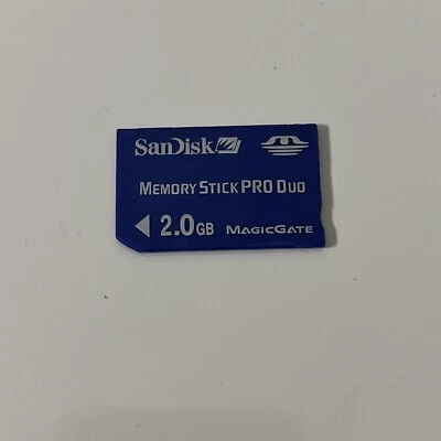 SanDisk Memory Stick Pro Duo 2 GB Blue MagicGate for Sony PSP - Image 1 of 2