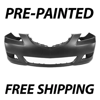 NEW Painted to Match - Front Bumper Cover for 2004 2005 2006 Mazda 3 Sedan Foto 1 de 4