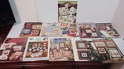 11 Cross Stitch Pattern Booklets Country Living - Leisure Arts, Etc.  FREE SHIP - Image 1 of 4