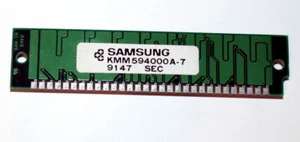 4 MB Simm 30-pin 70 ns 9-Chip 4Mx9 Parity 'Samsung KMM594000A-7' - Photo 1/2