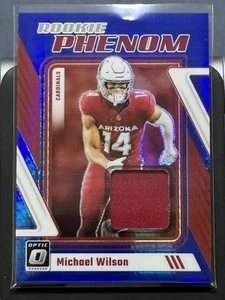 2023 Donruss Optic Football Michael Wilson (RC) Rookie Phenom Cardinals Patch - Picture 1 of 2