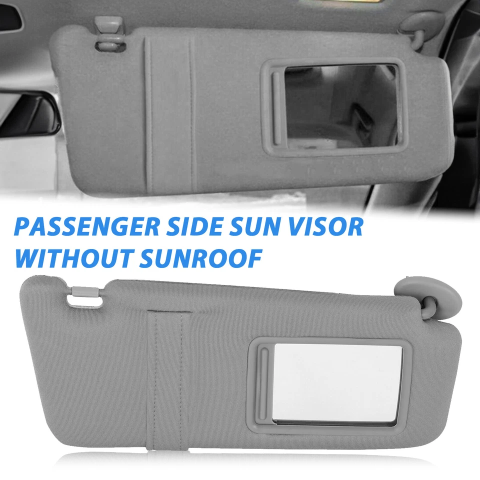 Gray Right Passenger Side Sun Visor For 2007-2011 Toyota Camry With Sunroof Foto 1 de 4