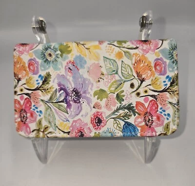 Женский маленький складной бумажник для карт Buxton с розовым цветочным узором б/у в отличном состоянии - Изображение 1 из 4