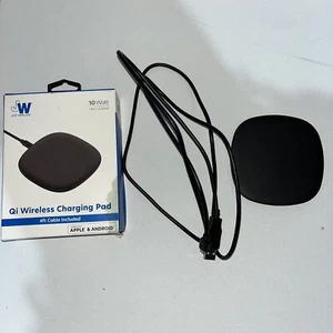 Just Wireless 10Watt Qi Wireless Charging Pad 4ft Cable Included Apple/Android - Picture 1 of 3