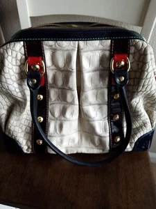 Marino Orlandi Umhängetasche Krokoprägung Leder  - Bild 1 von 10