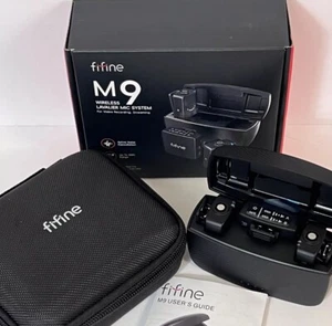 FiFine M9 Wireless Lavalier Mic System For Video Recording, Streaming - Picture 1 of 2