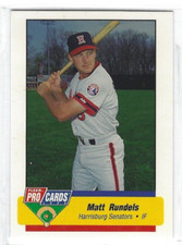 1994 Harrisburg Senators (Double-A Montreal Expos) Matt Rundels
