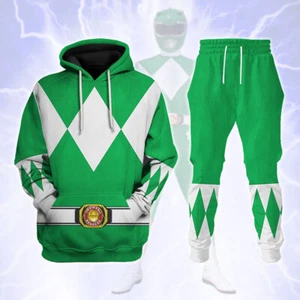 Green Ranger Mighty Morphin Cosplay Costume - Hoodie Set - Picture 1 of 1