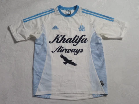 Adidas 2002-03 OLYMPIQUE MARSEILLE Home Soccer Jersey Size Small Men Pre Owned Cover