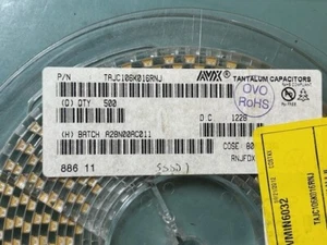 500 condensadores de tántalo moldeados 16V 2312 AVX TAJC106K016RNJ 10 μF nuevos - Imagen 1 de 3