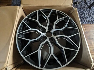 20x9 Machined Black Wheel Vossen HF2 5X114.3 ET32-FLAT 73.1 - Picture 1 of 4