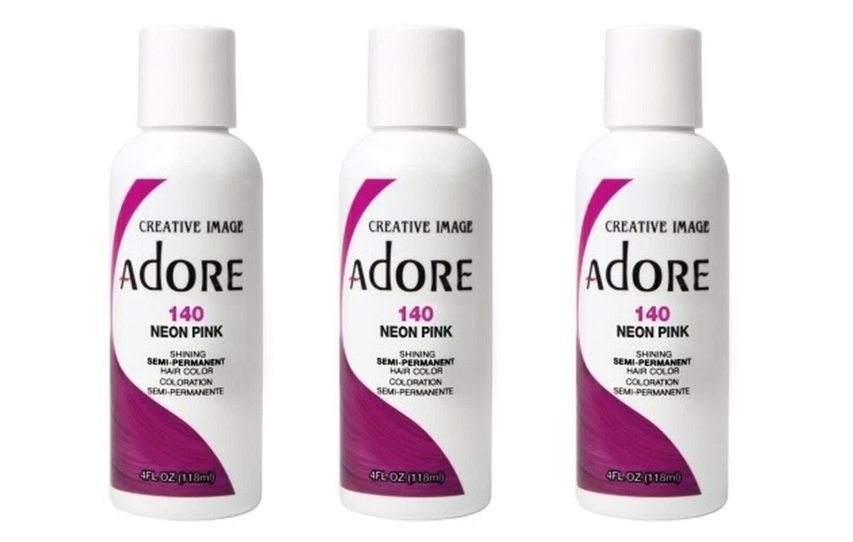 Adore Semi-permanent Hair Color 140 Neon Pink 4 Oz