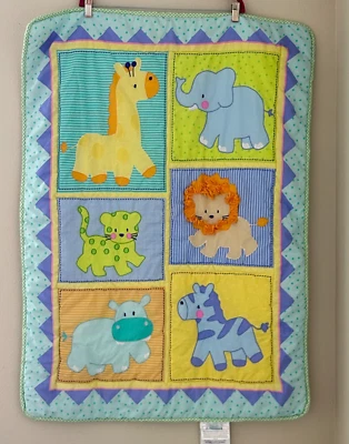 小奇迹婴儿床婴儿毯被子被子野生动物园动物42x30英寸 — 第 1/4 张图片