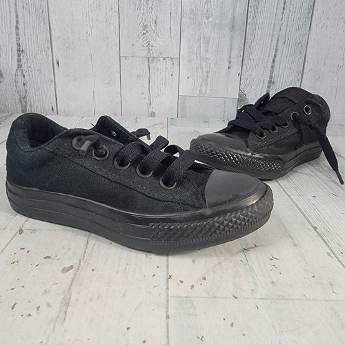 Sneakers da passeggio casual comode Converse All Star Chuck basse giovani taglia 12 nere