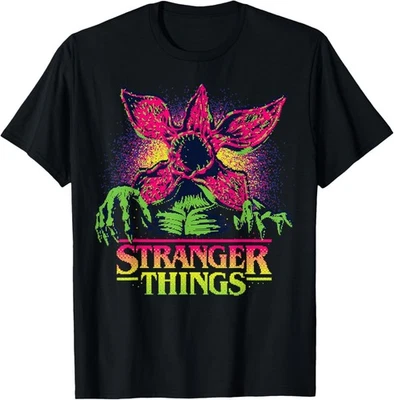 Camiseta Demogorgon retrô videogame Stranger Things temporada 5 - Imagem 1 de 2