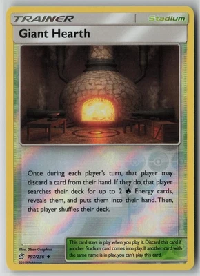 Giant Hearth 197/236 Pokemon Unified Minds Reverse Holo Near Mint 1 - Image 1 of 2