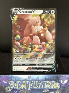 Pokemon Card Greedent V 120/159 Half Art Crown Zenith Near Mint - Picture 1 of 2