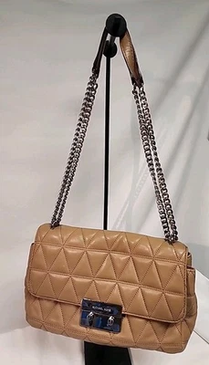 Michael Kors Sloan Large Chain Cashew Leather Shoulder Bag - Image 1 of 4