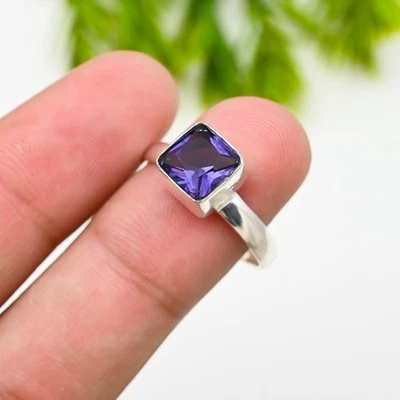 Iolite Gemstone 925 Sterling Silver Ring Handmade Jewelry Ring For Gift - Image 1 of 4