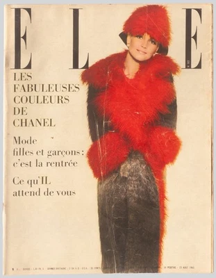 'ELLE' FRENCH VINTAGE MAGAZINE COLLECTION ISSUE 23 AUGUST 1963 - Image 1 of 4