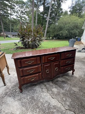 Vintage Solid Wood Dresser – French Provincial Style - Image 1 of 3