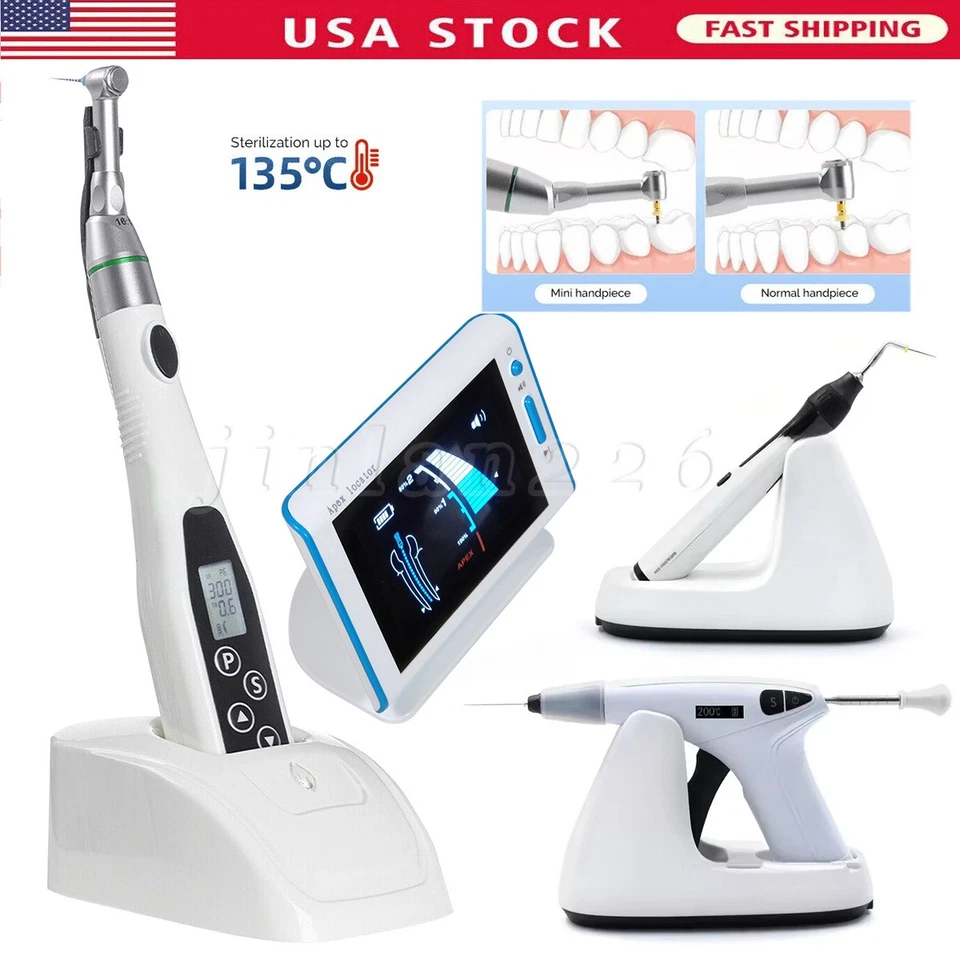 Motor dental LED Endo 16:1/localizador de ápice/sistema de obturación Gutta Percha bolígrafo + pistola Foto 1 de 1