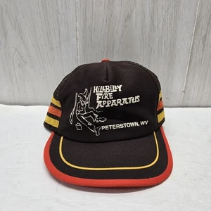 De Colección Hillbilly Fire Apparatus Snapback Sombrero Adulto Hombre Gorra Hecha en EE. UU. Marrón Naranja - Imagen 1 de 6