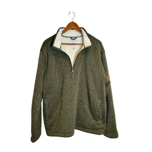 Orvis Men's Green Sherpa Lined 1/4 Zip Pullover XL - Picture 1 of 8