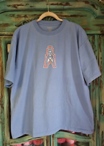 PREOWNED HOUSTON OILERS #1 WARREN MOON T-SHIRT MADE TO LOOK DISTRESSED(045B)