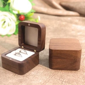 Ring Storage Box Wood Rings Holder Rings Display Case Simple Jewelry Organizer - Picture 1 of 20