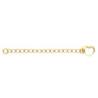 14K Gold Filled Floating Heart Extension Chain 55Mm Love Cable Chain Extender